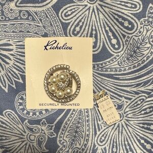 Richelieu Silver and Pearl Brooch